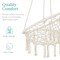 Best Choice Products Handwoven Cotton Macramé Hammock Hanging Chair Swing for Indoor & Outdoor Use w/ Backrest